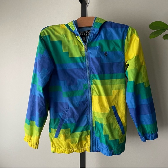 Volcom Sunrisa Windbreaker Hoodie Jacket Boys Kids Size Small 8/10 - Picture 6 of 9